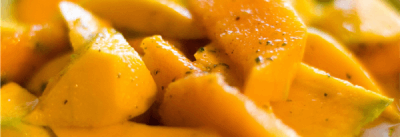 Mangue rôtie à la vanille
