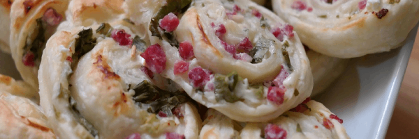 escargot de pâtes farcies